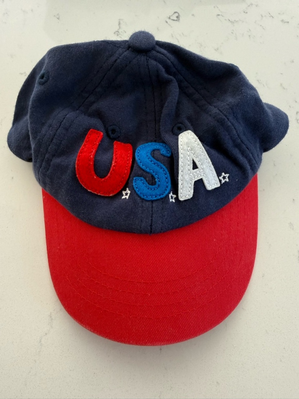 USA Appliqué Baseball Cap - Navy & Red
